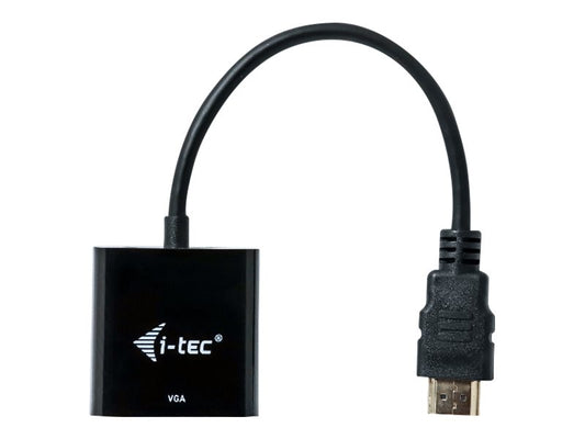 I-TEC Adapter HDMI to VGA resolution Full-HD 1920x1080/60Hz Cable 15cm gilded HDMI-connector