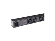 APC Basic Rack PDU Zero U Rack AC 120/208/230V input IEC 60320 C20 output connectors 15 power IEC 60320 C13 0U 2.4m cord BK