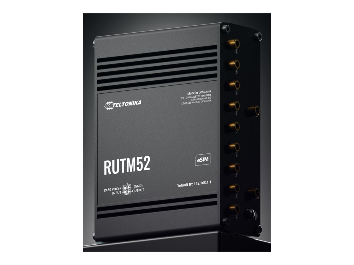 TELTONIKA NETWORKS RUTM52 DUAL SIM and eSIM 5G router