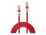 LINDY S/FTP Cat.6A Cable Red 0.5m LSOH incl. Testprotocol