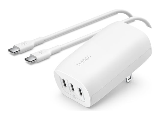 BELKIN BOOSTCHARGE 3-Port USB-C Wall Charger with PPS 67w with 100w 5A USB-C Cable