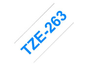 BROTHER P-TOUCH TZE-263 bleu sur blanc 36mm