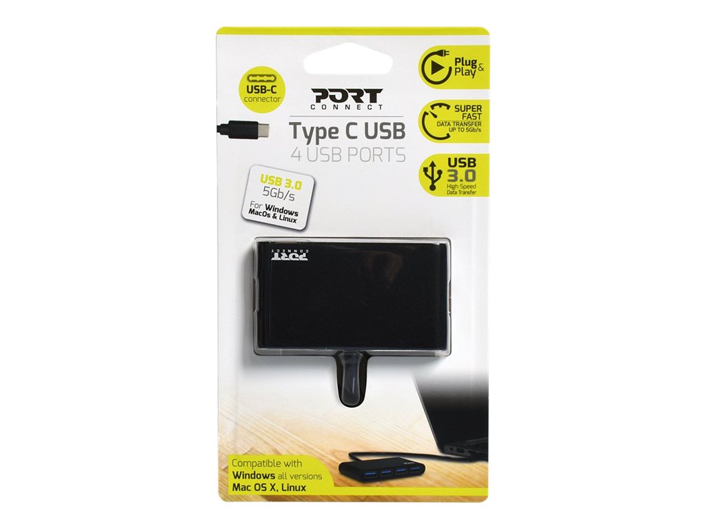 PORT USB HUB 4 PORTS TYPE C