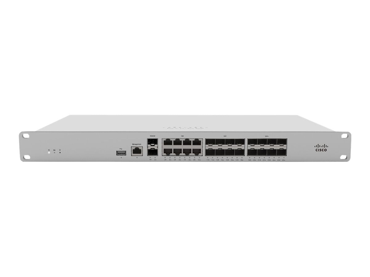 CISCO Meraki MX450 Security Appliance 8x10GigE SFP+ 8xGigE SFP 8xGigE LAN 2x10GigE SFP+ WAN Cloud Managed