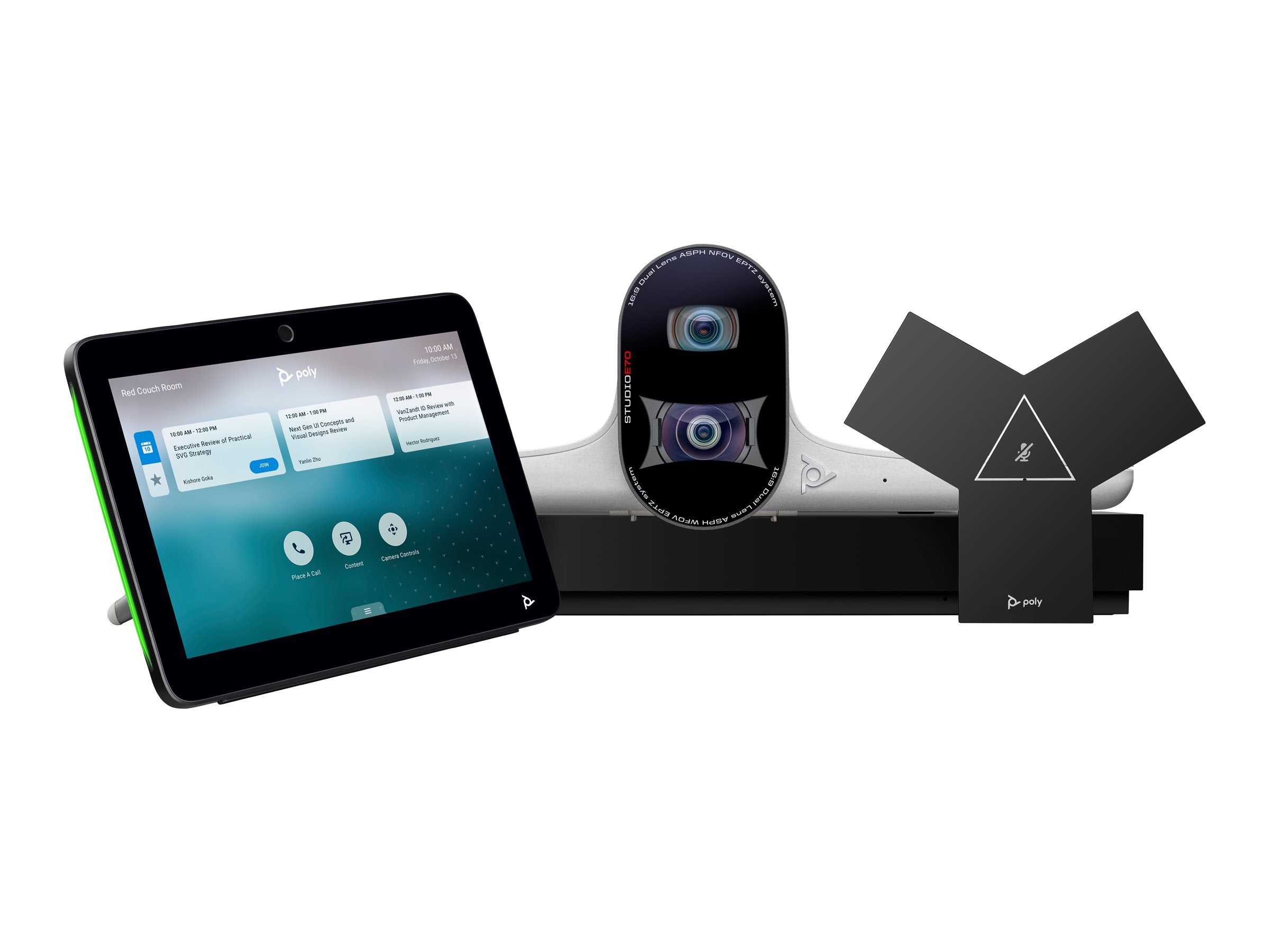 HP Poly G7500 Video Conferencing System with Studio E70 and TC10 Controller Kit systeme de vidéo conférence Ethernet/LAN Systeme de vidéoconférence de groupe