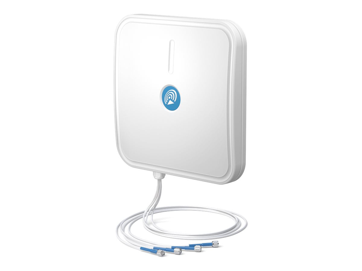 QUWIRELESS Dual-Band 2.4/5 GHz WiFi 6E/7 4x4 MIMO High-Gain Panel RP-TNC Wall/Mast Antenna
