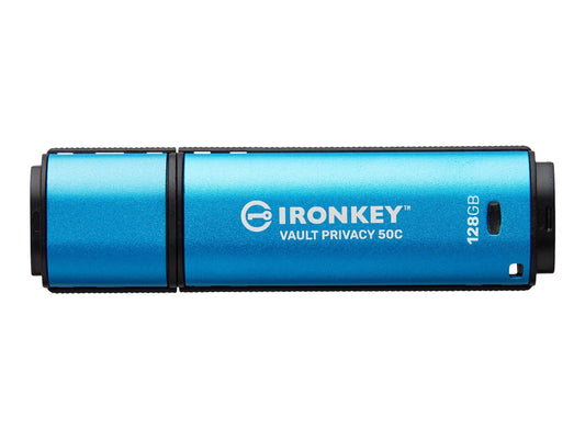 KINGSTON 128Go USB-C IronKey Vault Privacy 50C AES-256 Encrypted FIPS 197