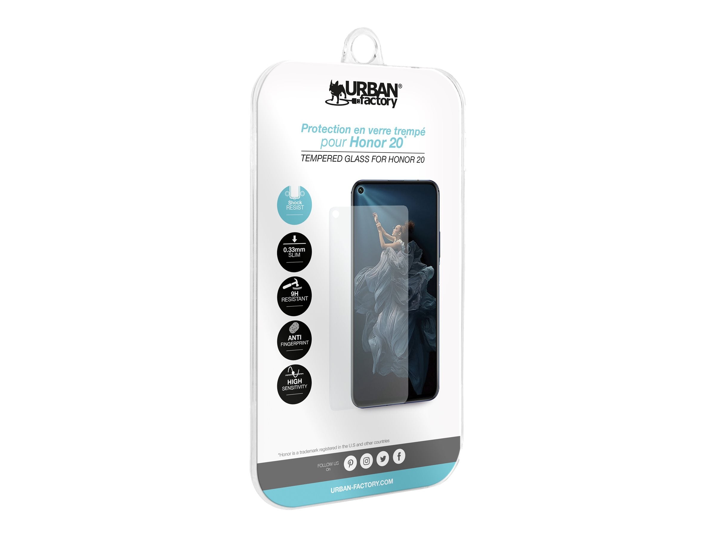 URBAN FACTORY PROTECTION EN VERRE TREMPE POUR HONOR 20