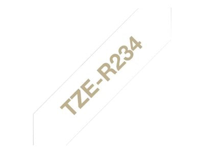BROTHER Ruban tissus Or sur Blanc 12mm (4m)