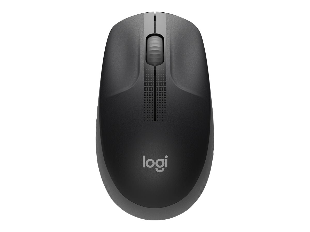 LOGITECH M190 Mouse optical 3 buttons wireless USB wireless receiver mid grey