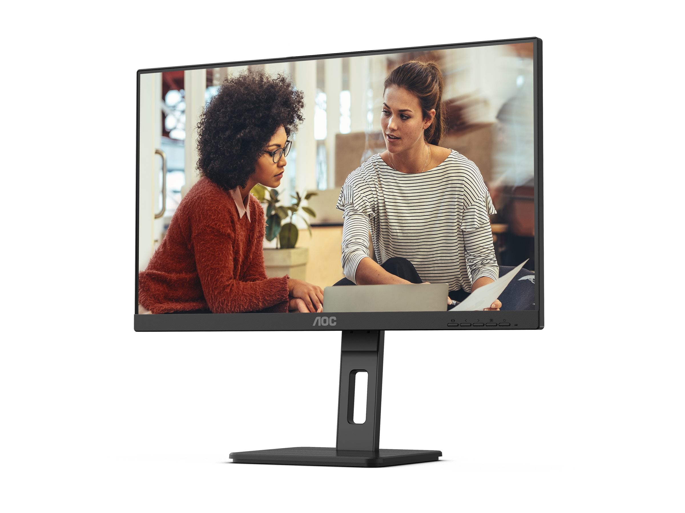 AOC 27E3QAF Écran LED - 27" - 1920 x 1080 Full HD @ 75 Hz - IPS - 1000:1 - 4 ms - HDMI, VG DP - HAS Pivot- Haut parleurs