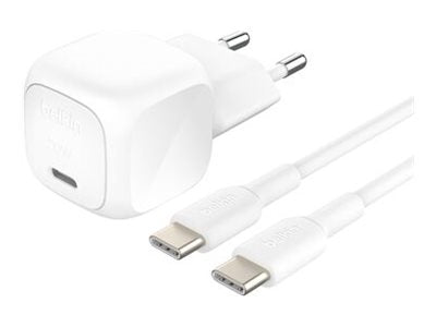 BELKIN 20W USB PD Wall Charger with PPS WHT w/1m C-C