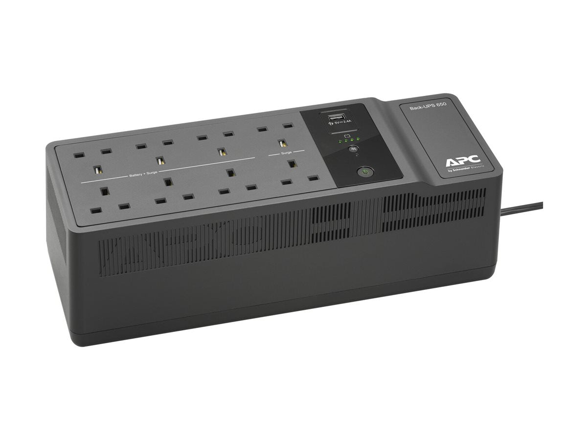 APC Back-UPS BE650G2-UK UPS AC 230V 400Watt 650VA output connectors 8 United Kingdom Black