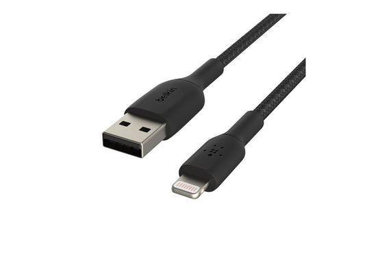 BELKIN BOOST CHARGE USB-A to Lightning Cable Braided 2M Black