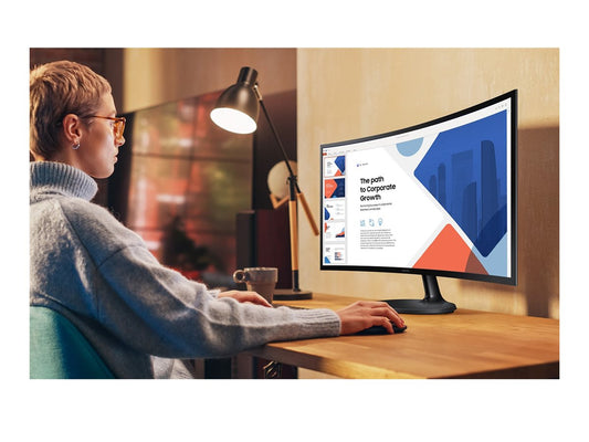 SAMSUNG LS24D360GAUXEN écran LED - incurvé - 24" - 1920 x 1080 Full HD (1080p) @ 100 Hz - VA - 250 cd/m² - 3000:1 - 4ms - HDMI,VGA