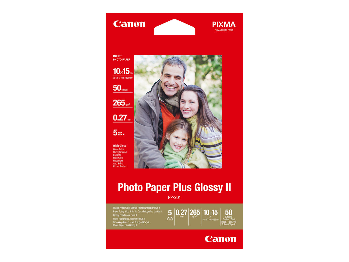 CANON PP-201 plus photo  papier inkjet 260g/m2 4x6 inch 50 feuilles pack de 1
