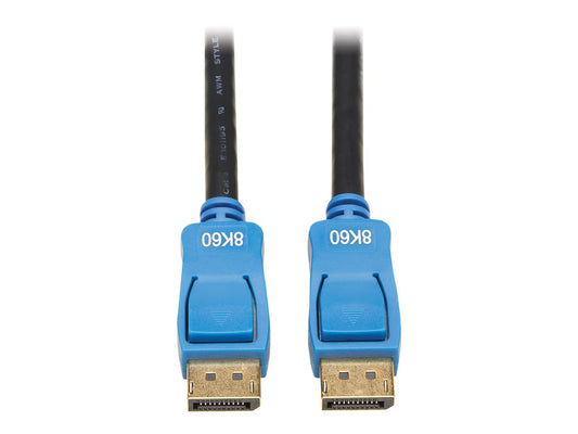 EATON TRIPPLITE DisplayPort 1.4 Cable - 8K UHD 60 Hz HDR HBR3 HDCP 2.2 4:4:4 BT.2020 M/M Black 3 ft. 0.91m
