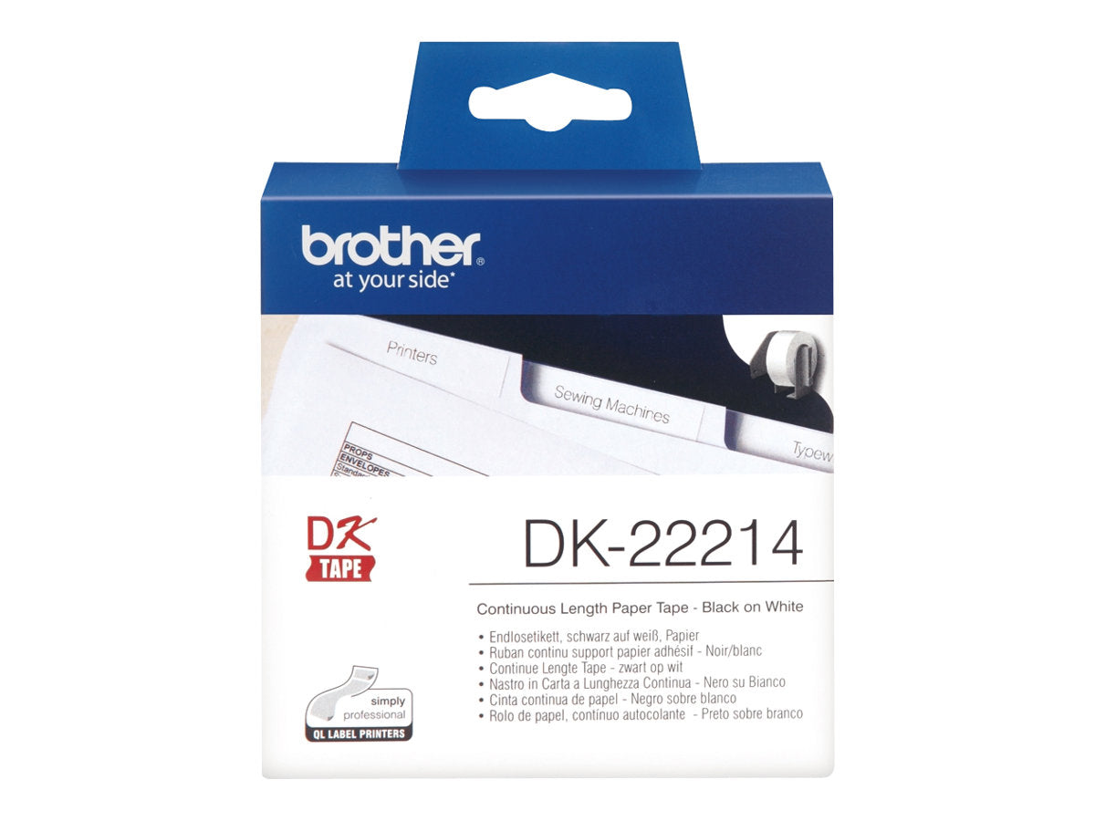 BROTHER P-TOUCH DK-22214  continue length  papier 12mm x 30.48m