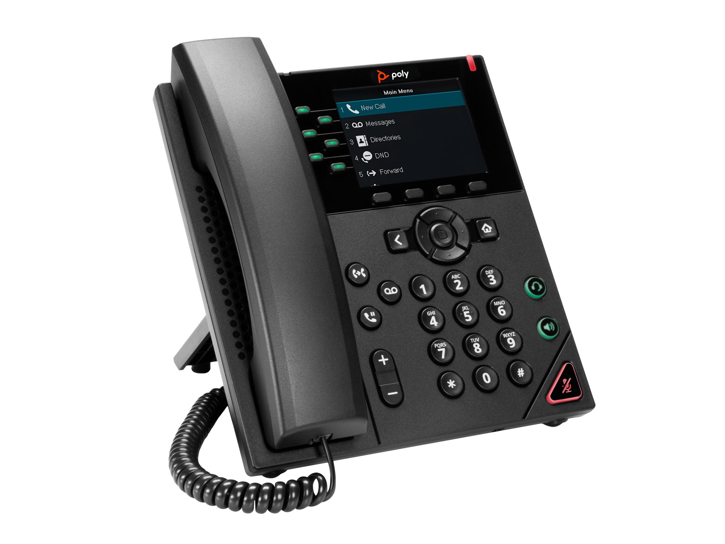 POLY VVX 350 téléphone de bureau IP PoE - 6 lignes SIP