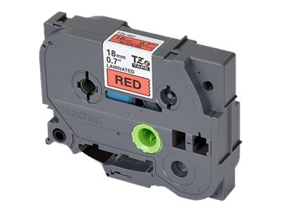 BROTHER P-TOUCH TZE-441 noir sur rouge 18mm