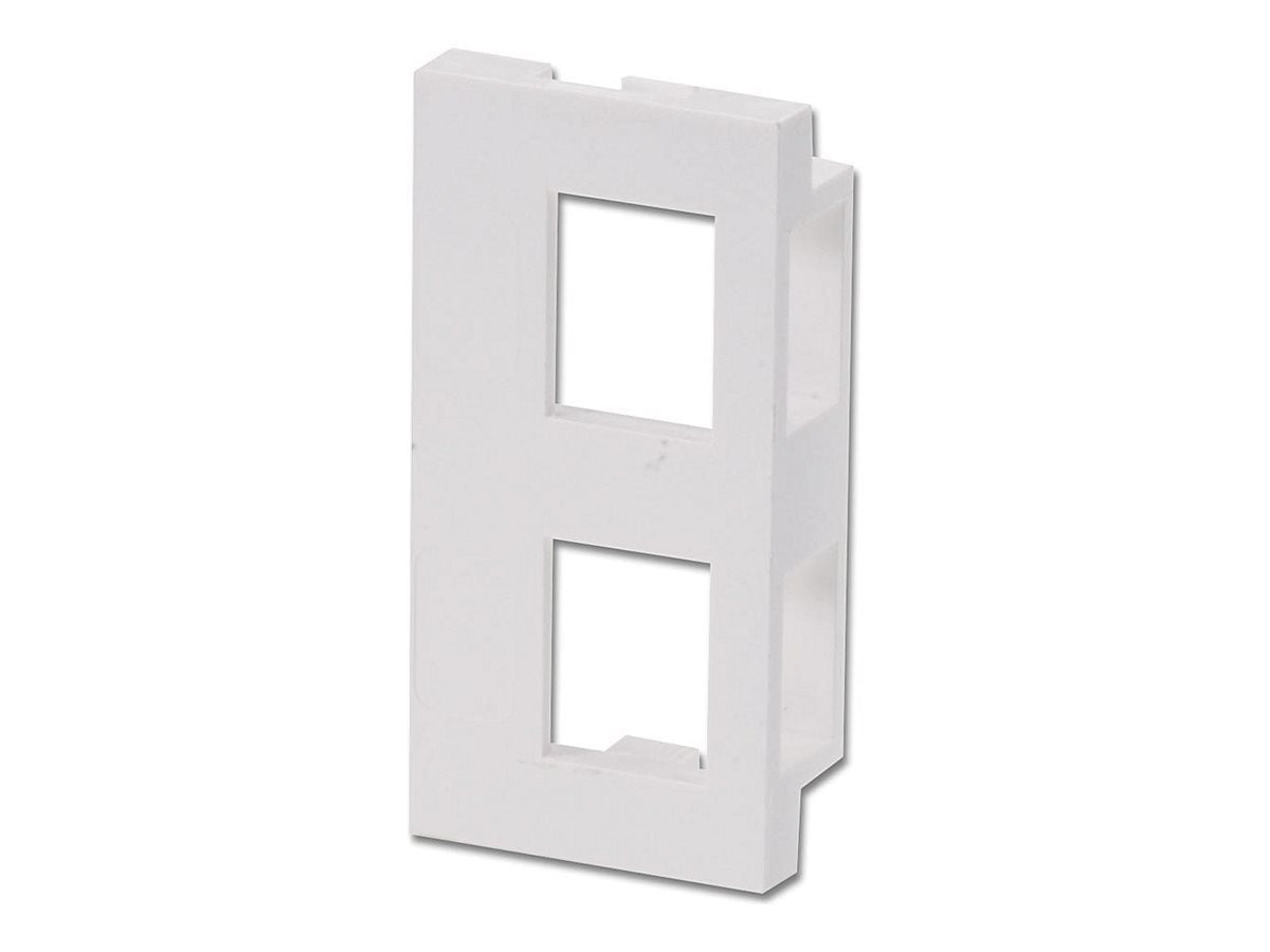 LINDY 4 Face Plate Module for 2 Keystone SnapIn Module for Wall Boxes