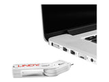 LINDY Clé USB et 4 bloqueurs de ports USB Blanc