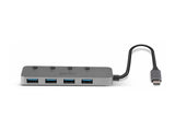 LINDY 4 Port USB 3.2 Type C Hub with On/Off Switches