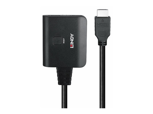 LINDY 2 Port HDMI 4K60 Splitter Cable