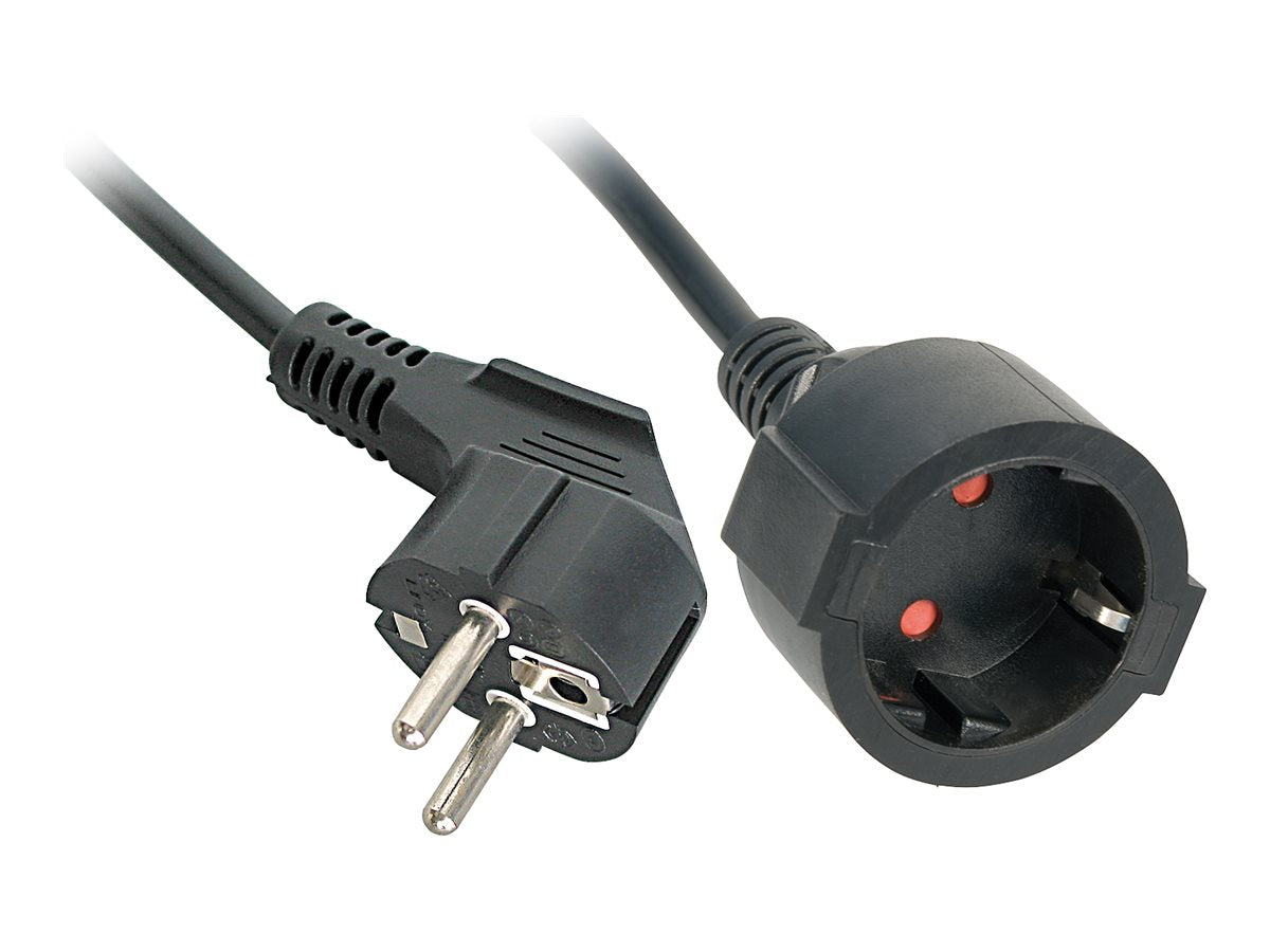 LINDY 5m Schuko Extension Cable Colour: Black
