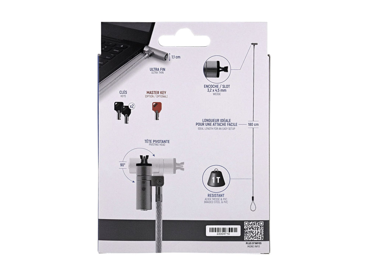 TNB Ultraresistant Braided Steel Cable With Pvc Coating And Zinc Lock Fine And Adjustable Pivoting Head To Attach It Comfortably