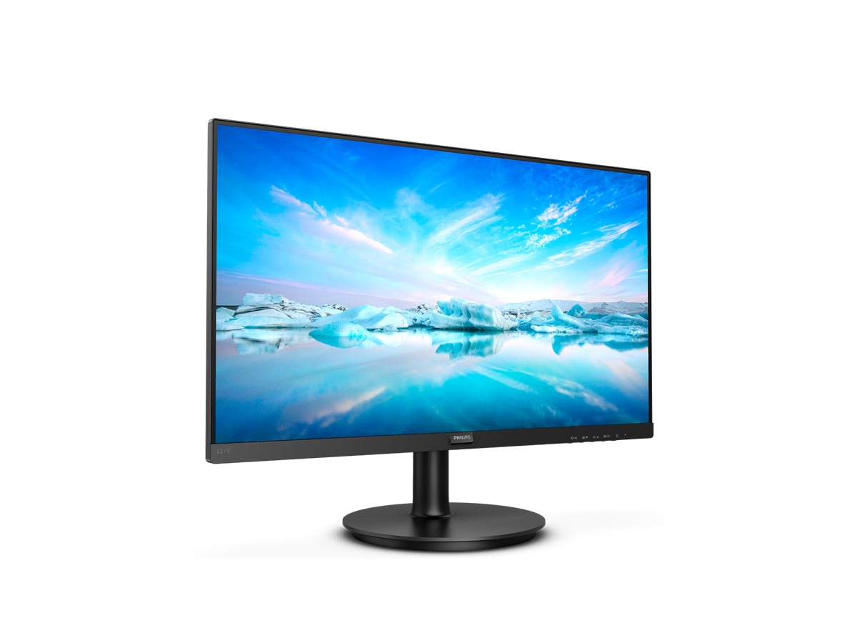 PHILIPS 221V8/00 Écran LED - 22''- 1920 x 1080 Full HD (1080p) @ 75 Hz - VA - 200 cd/m² - 4000:1 - 4 ms - HDMI, VGA