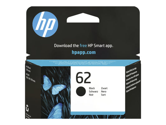 HP 62 original Black Ink cartridge C2P04AE 301 Blister