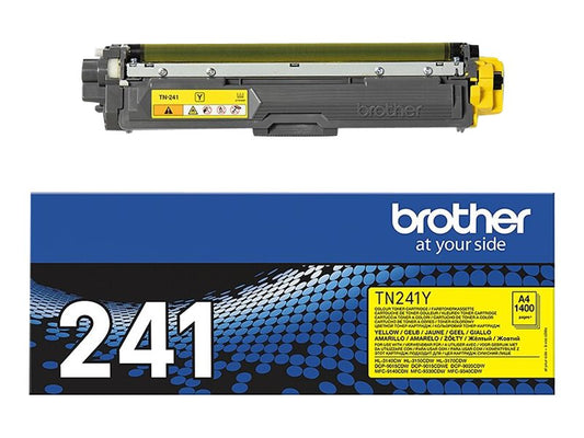 BROTHER TN241Y HL-3140CW/3150CDW/3170CDW cartouche de toner jaune capacité standard 1.400 pages pack de 1