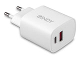 LINDY 20W USB Type A & C Charger