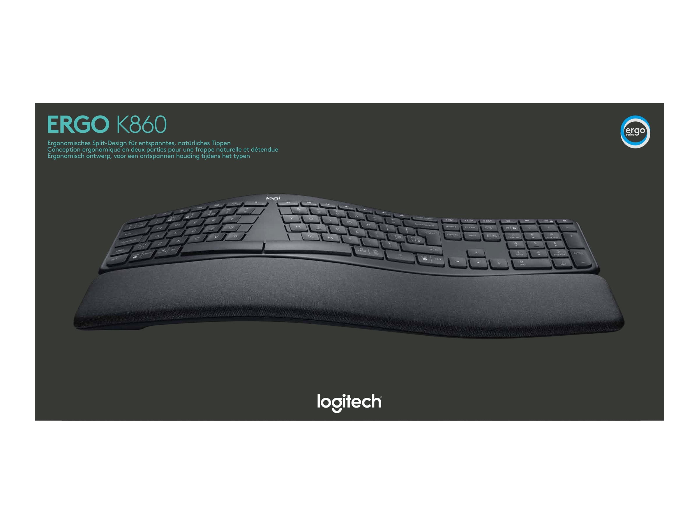 LOGITECH ERGO K860 for Business - GRAPHITE MEDITER (ITA)