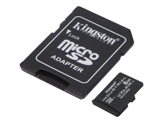 KINGSTON 8Go microSDHC Industrial C10 A1 pSLC Card + SD Adapter