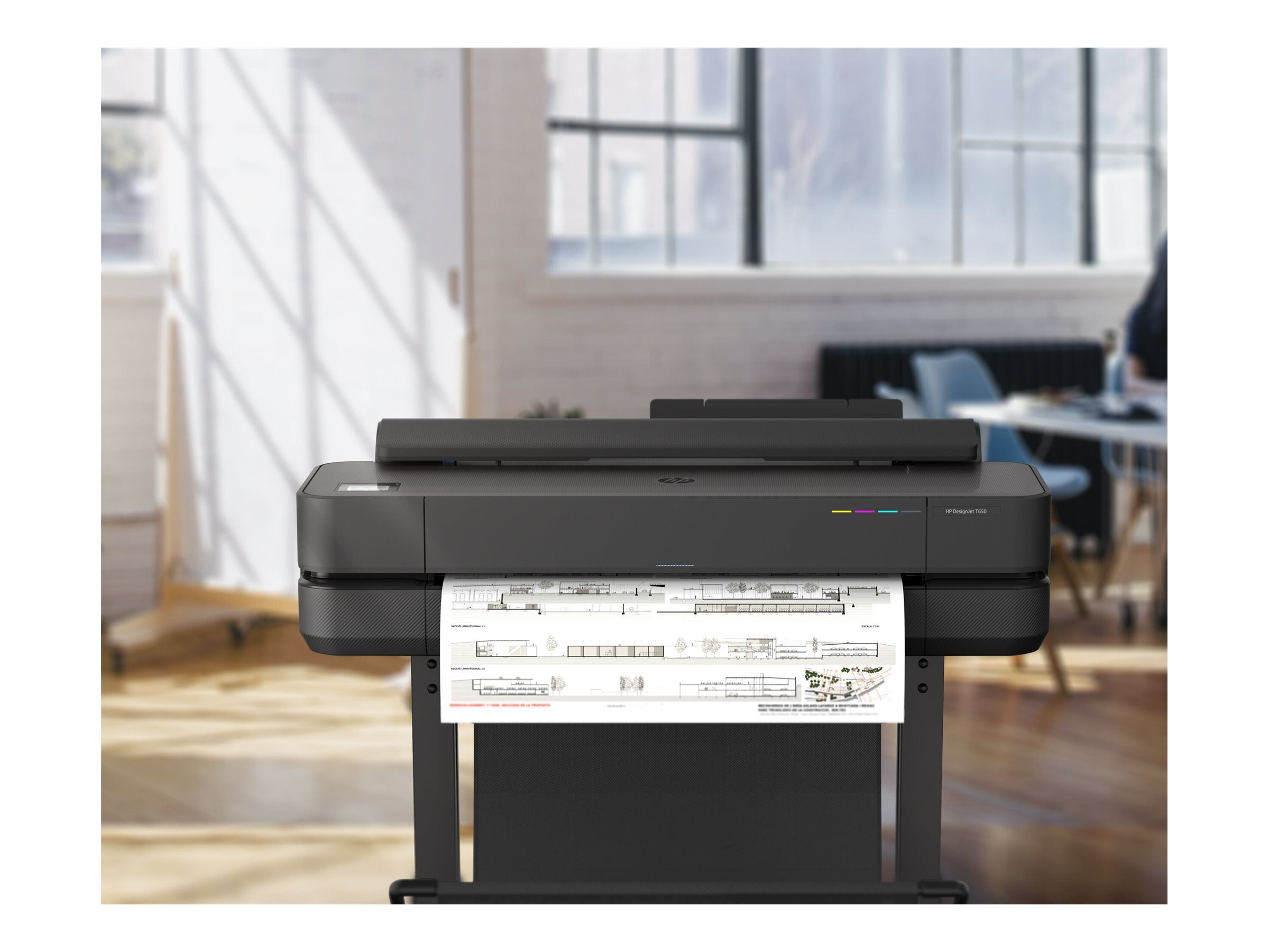 HP DesignJet T650 36p LFP 2025 Colour Ink-Jet A0 ANSI D Roll 91.4cmx45.7 m 2400x1200dpi 0.45 min/page USB LAN Wi-Fi