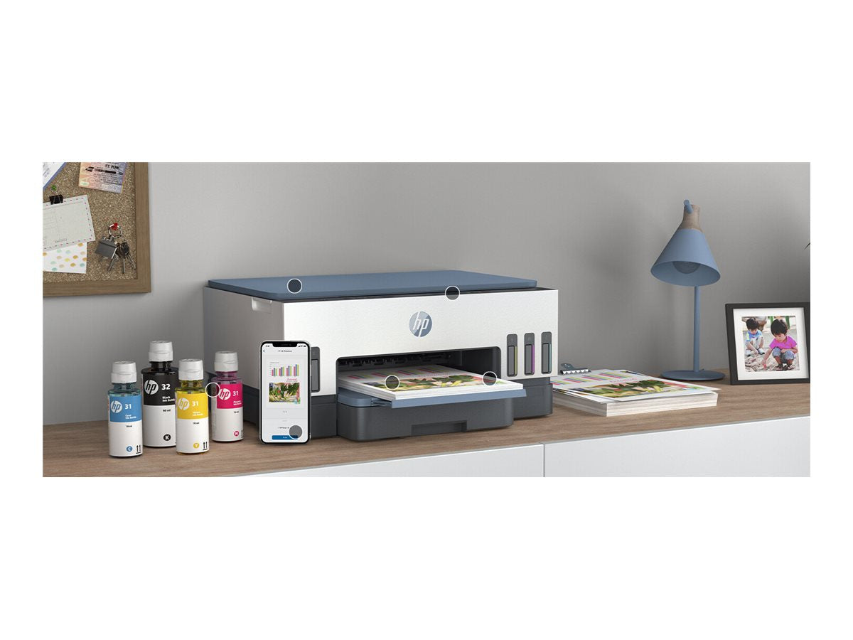 HP Smart Tank 7005 All-in-One MFP colour inkjet refillable A4 15ppm Print 250sheets USB Bluetooth imprimante Wi-Fi multifonction