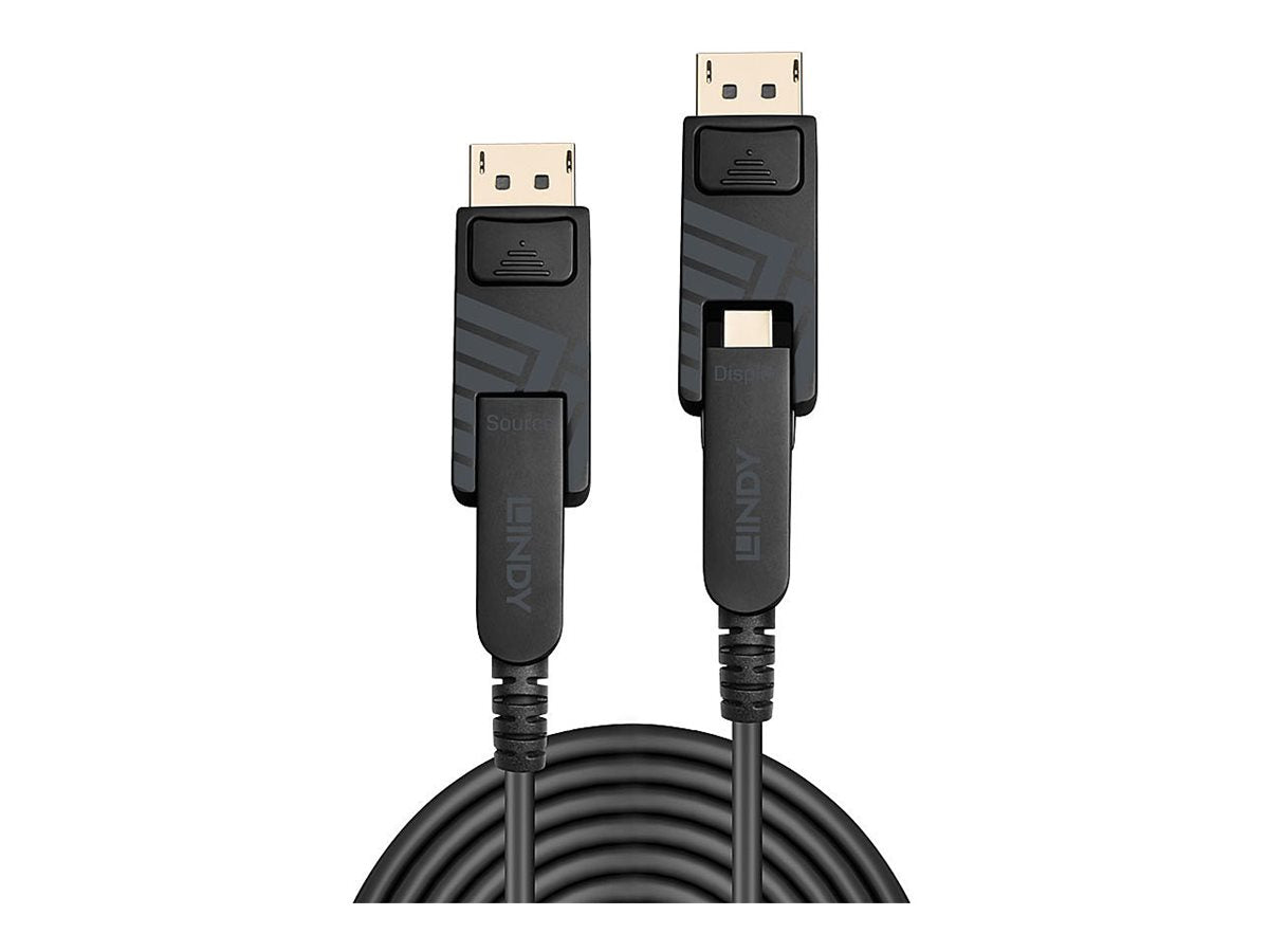 LINDY 50m Fibre Optic Hybrid Mini DP