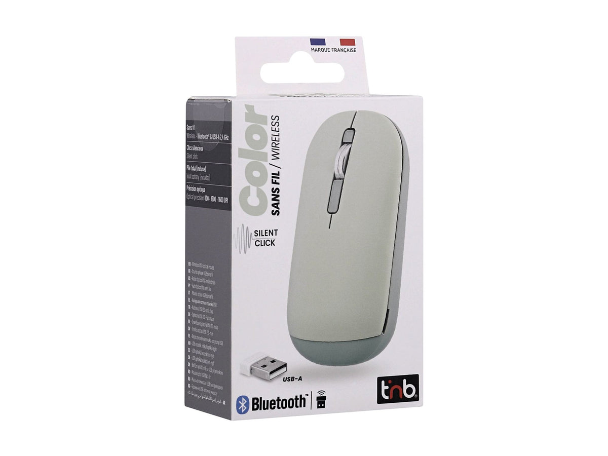 TNB COLOR - Souris sans fil double mode de connexion - vert