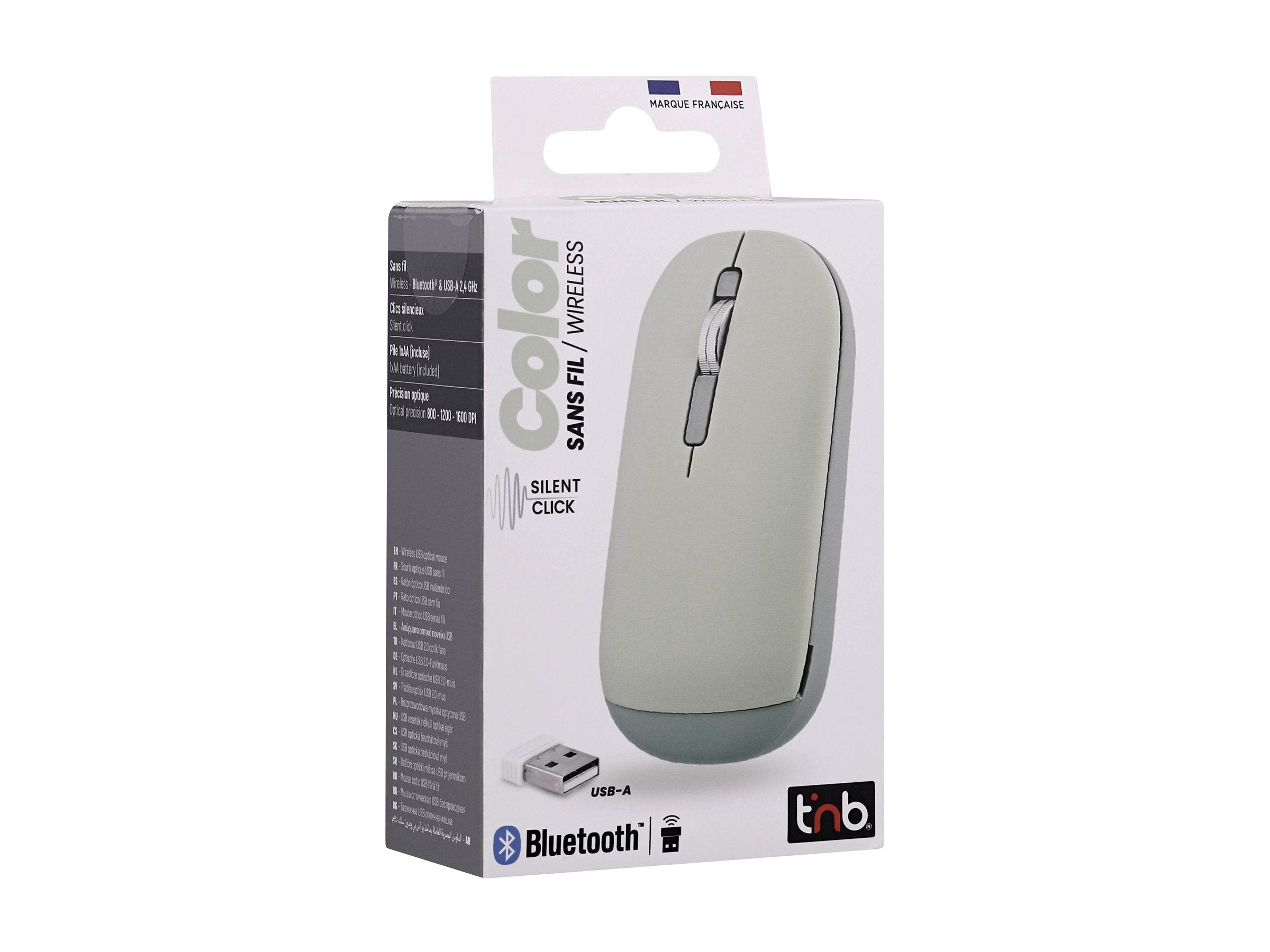 TNB COLOR - Souris sans fil double mode de connexion - vert