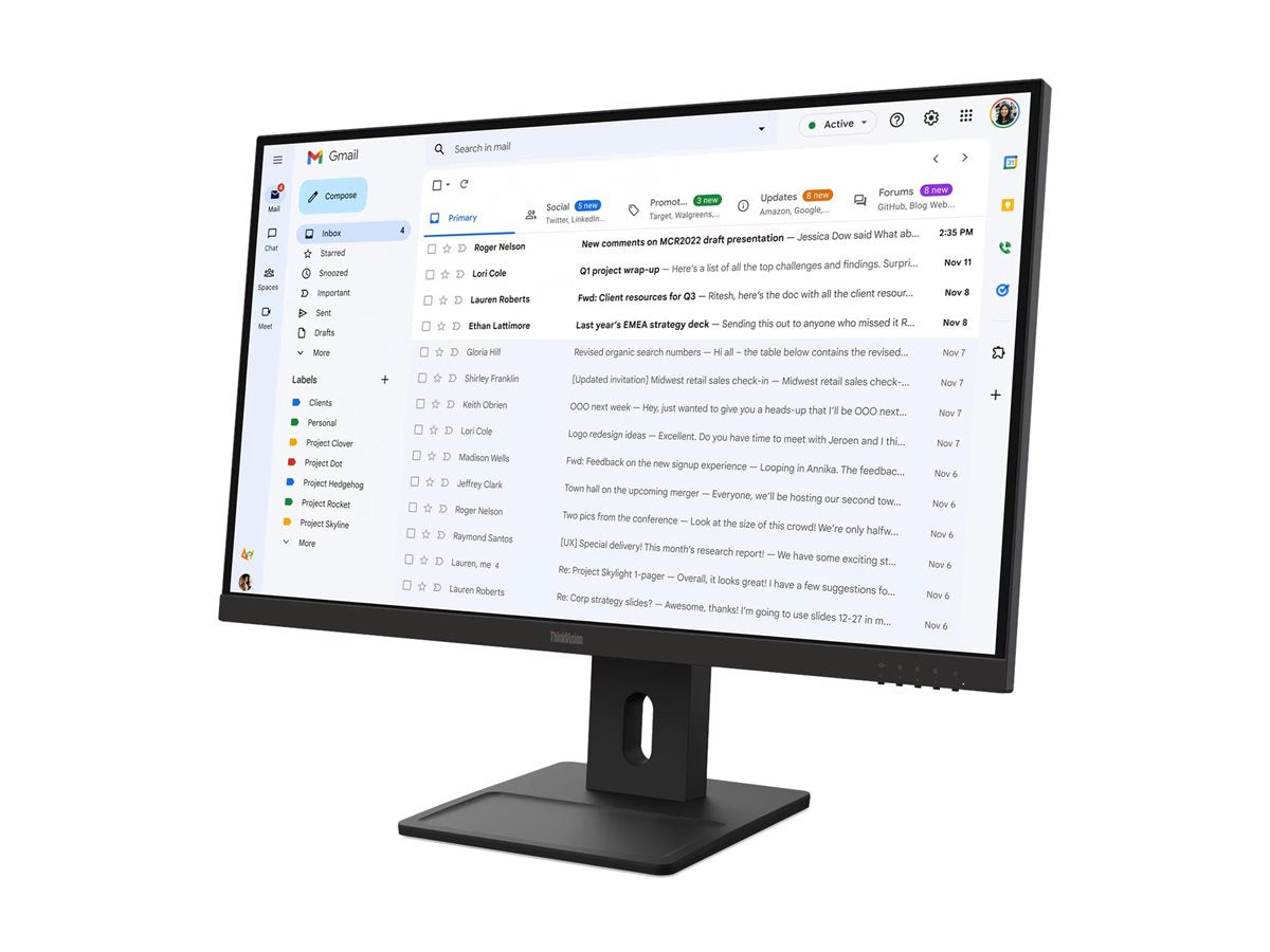 LENOVO ThinkVision E27-40 LED Écran 27p 1920x1080 Full HD (1080p) IPS 300cd/m2 1500:1 4ms HDMI VGA DisplayPort speakers 3y