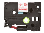 BROTHER P-TOUCH TZE-262 rouge sur blanc 36mm