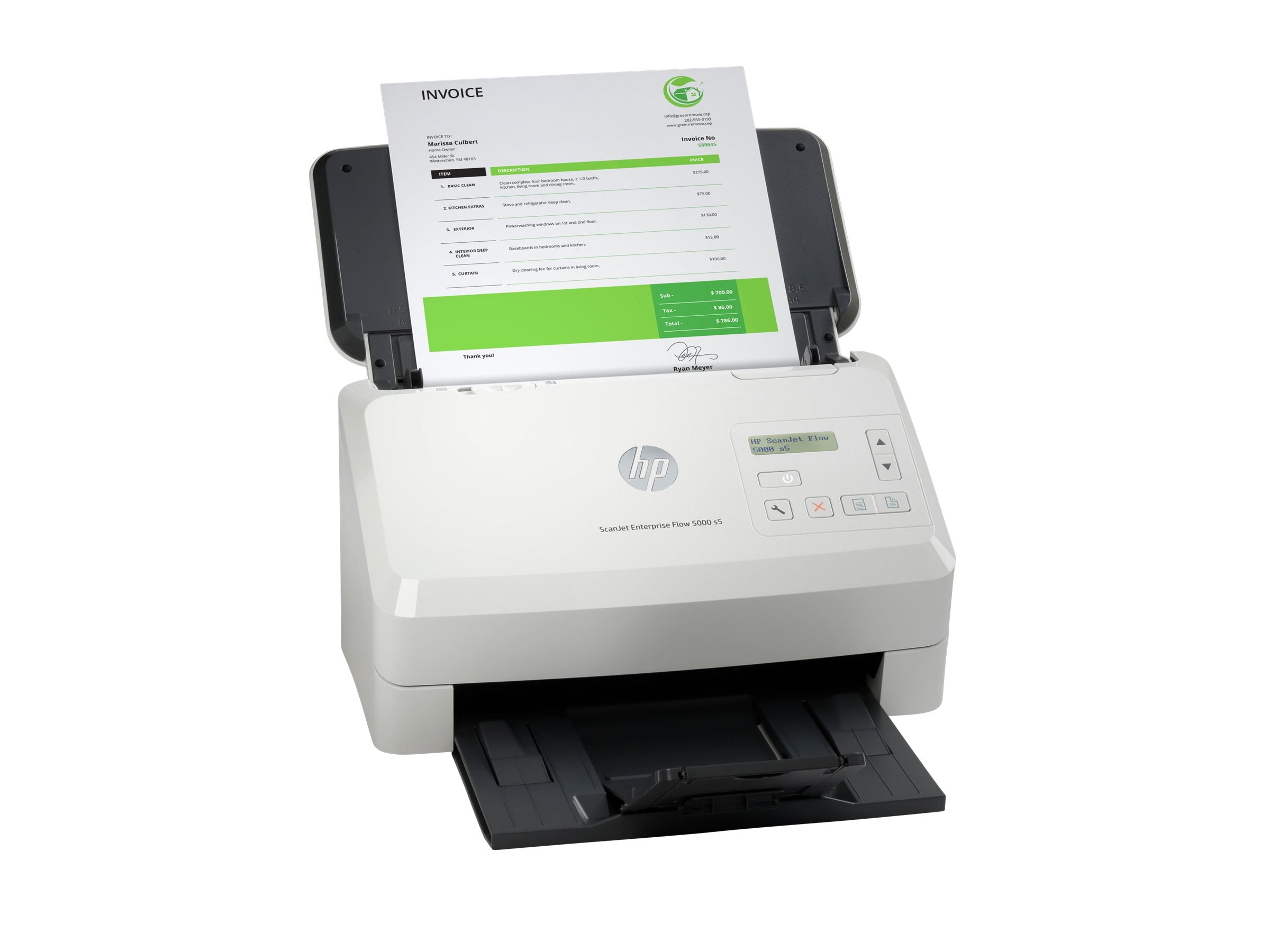 HP ScanJet Enterprise Flow 5000 s5 Scanner de Document CMOS CIS Duplex 216x3100mm 600dpix600dpi 65ppm ADF 80sheets 7500scans