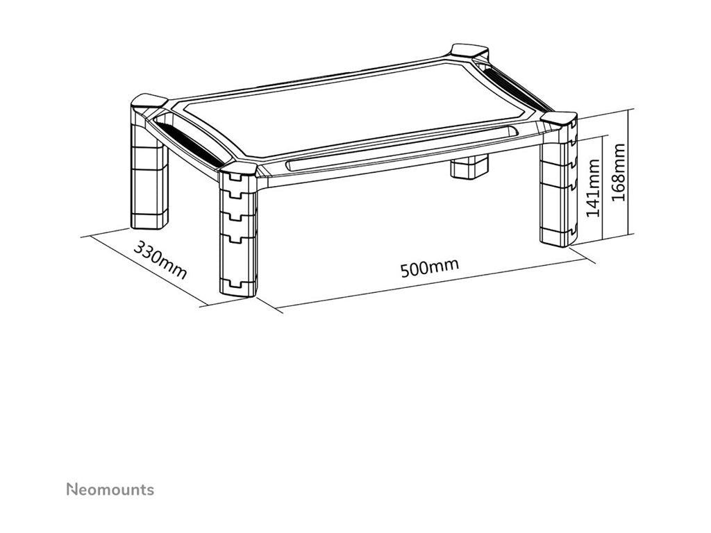 NEOMOUNTS NSMONITOR20 Réhausseur décran/ordinateur portable - ajustement en hauteur - universel