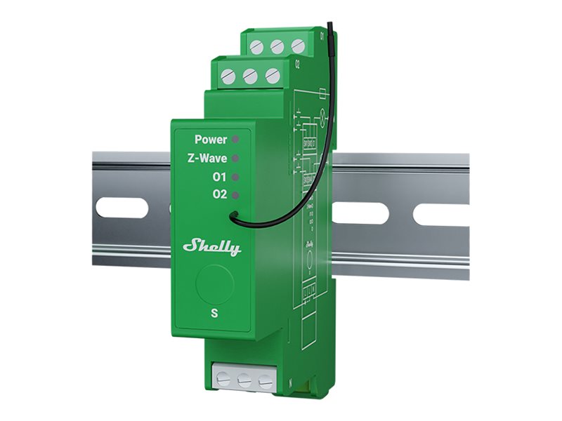 SHELLY Wave Pro Dimmer 2PM DIN-Rail 2-Channel Power Monitoring Dimmer // QPDM-0A2P01EU