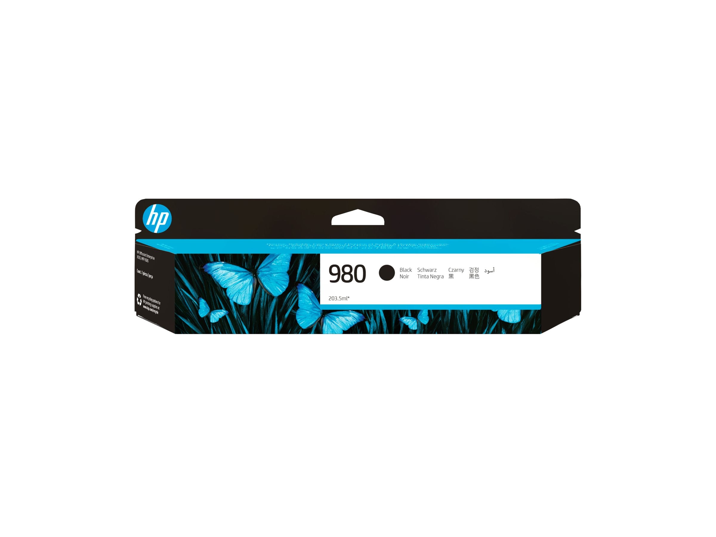 HP 980A original Ink cartridge D8J10A black standard capacity 203.5ml 10.000 pages 1-pack Office jet Enterprise