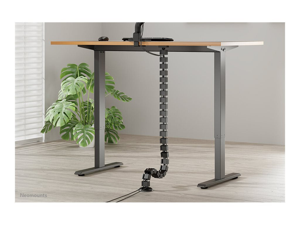 NEOMOUNTS Cable Spine Organizer for sit/stand desk frames magnet mounted black