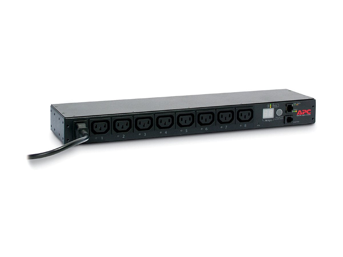 APC Switched Rack PDU AP7920B AC 200/208/230V 2300VA Ethernet input IEC 60320 C14 oc 8 power IEC 60320 C13 1U 19 1.9m cord BK