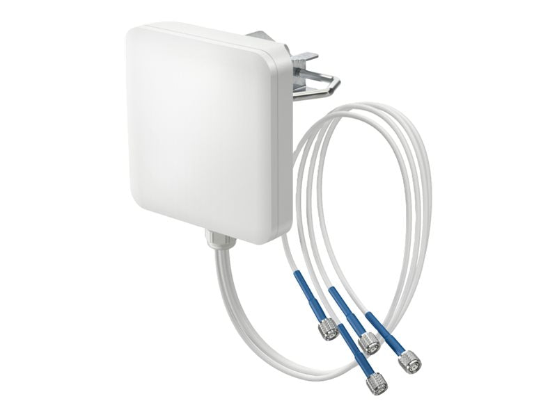 QUWIRELESS Tri-Band 2.4/5-7 GHz WiFi 6E/7 4x4 MIMO Sector Panel RP-TNC Wall/Mast Antenna